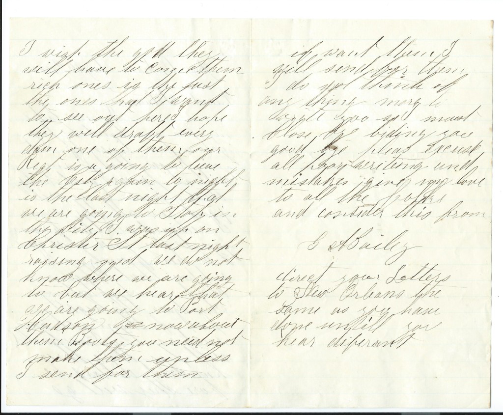 Letter dated August 26, 1863: Back