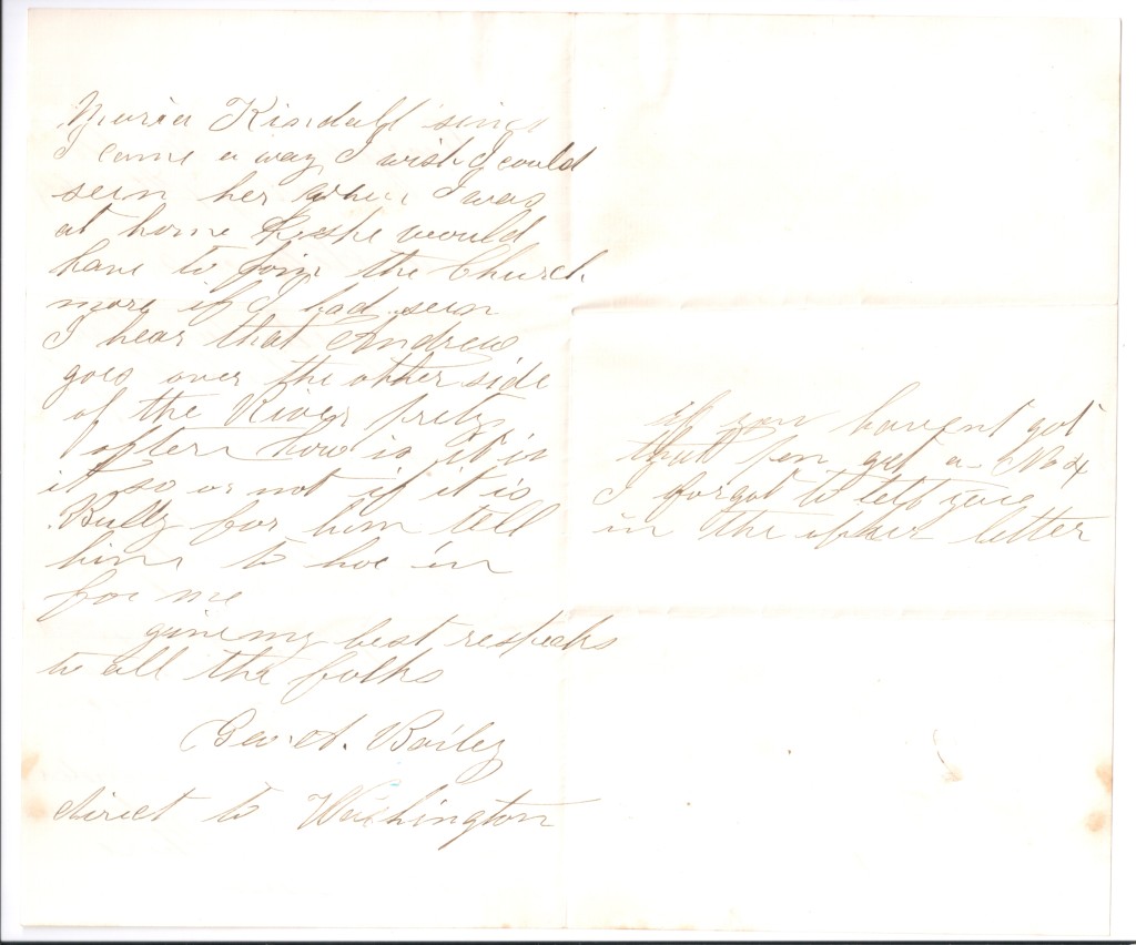 Letter dated August 7, 1864: Back