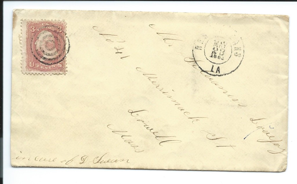 Letter dated May 21, 1863: Envelope