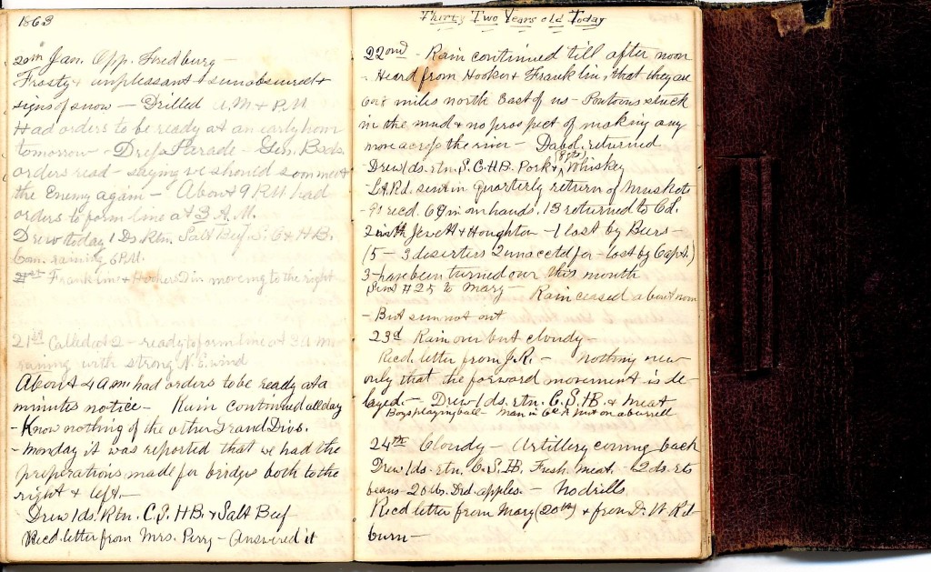 Henry S. Robinson Diary, January 20-24th 1863